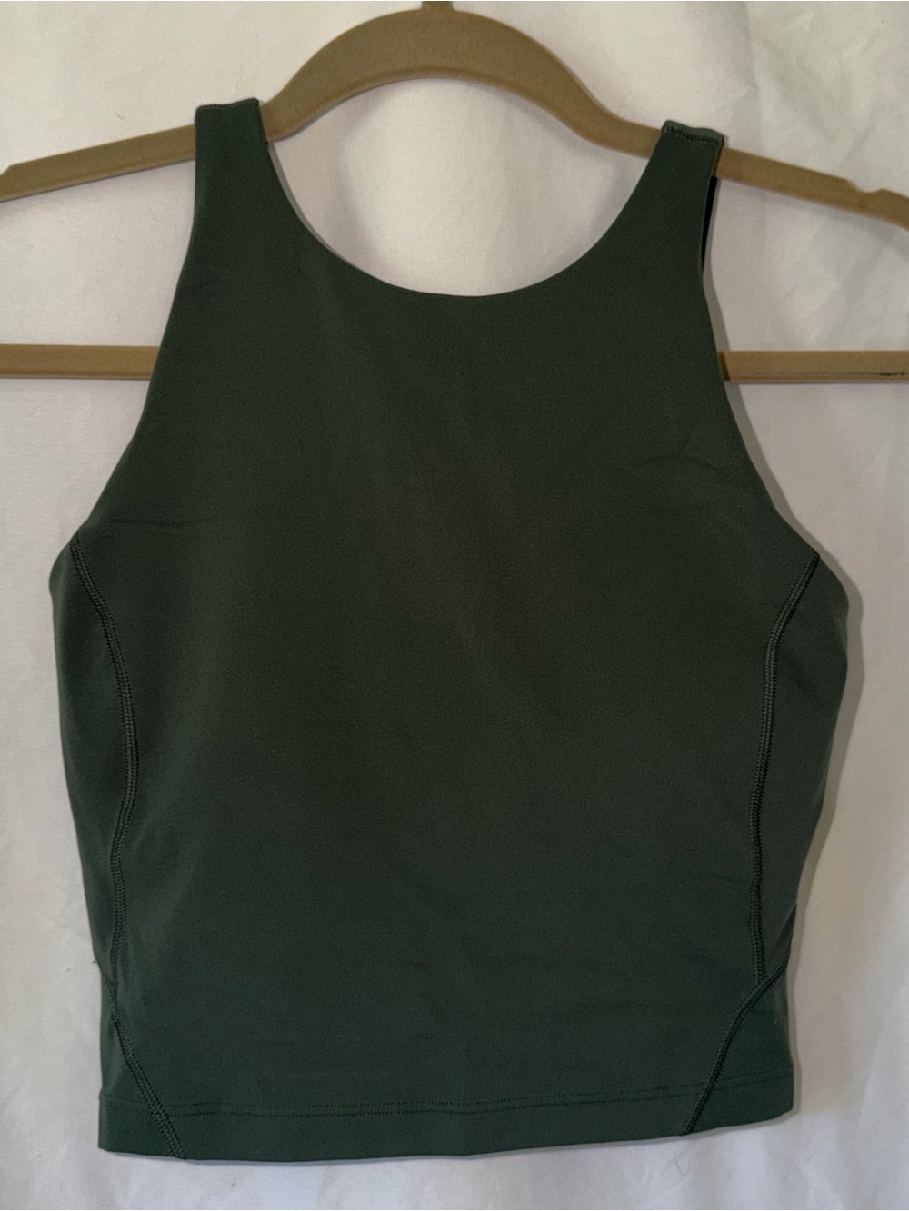 Lululemon Dark Sage Green Longline Sports Bra Tank Size 2